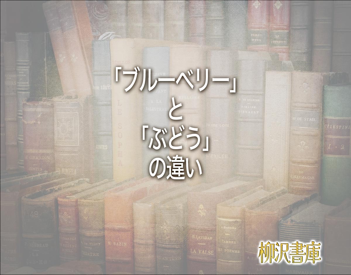 「ブルーベリー」と「ぶどう」の違いとは？